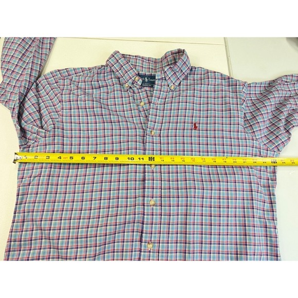 Ralph Lauren Long Sleeve Plaid Button Down Shirt Classic Fit Menswear L - Picture 5 of 9